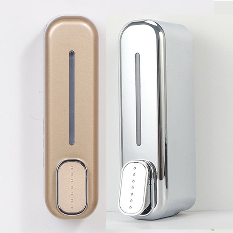 2 Pcs (Gold + Silver) Modern Wall-Mounted Press Soap Dispenser - 300ml Refillable Pump for Bathroom & Kitchen Tristar Online