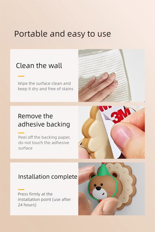 4 Pcs Yellow Adorable Bear Wall Protector - Multi-Use Self-Adhesive Door Stopper Bumper Tristar Online