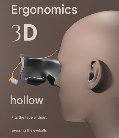 Grey 2-in-1 Blackout Sleep Mask with Integrated Noise Reducing Earplugs for Undisturbed Rest Tristar Online