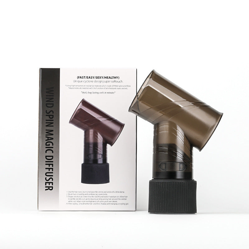 Black Wind Spin Hair Curler Diffuser - Universal Hair Dryer Attachment for Effortless Waves and Curls Tristar Online