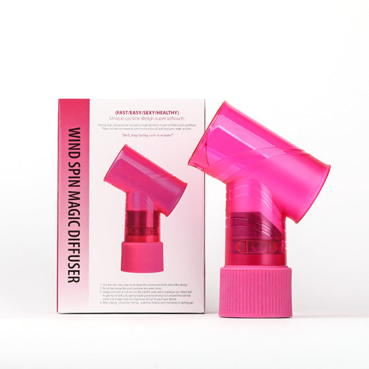Pink Wind Spin Hair Curler Diffuser - Universal Hair Dryer Attachment for Effortless Waves and Curls Tristar Online