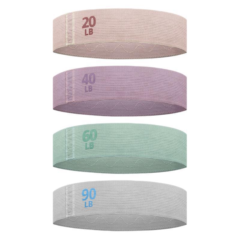 Colorful Fabric Resistance Bands for Legs and Glutes - Set of 4 Non-Slip Workout Loops Tristar Online