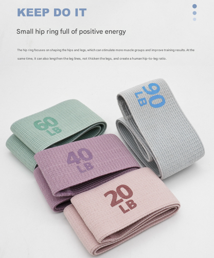 Colorful Fabric Resistance Bands for Legs and Glutes - Set of 4 Non-Slip Workout Loops Tristar Online