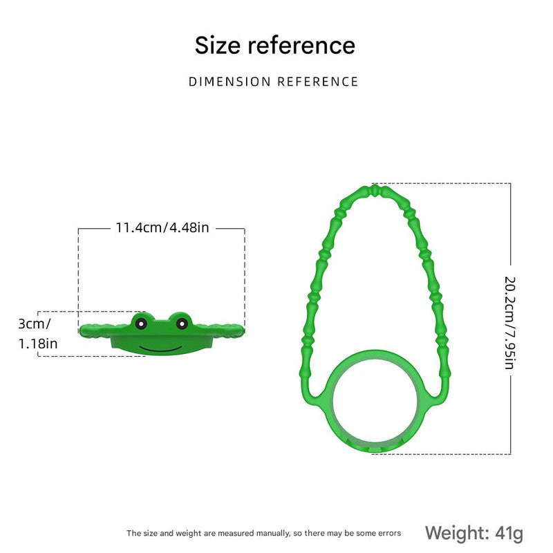 2 Pcs Green Frog Adorable Animal Silicone Cup Carrier - Portable Reusable Handle for Water Cup(cup not included) Tristar Online