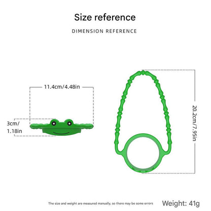 2 Pcs Green Frog Adorable Animal Silicone Cup Carrier - Portable Reusable Handle for Water Cup(cup not included) Tristar Online