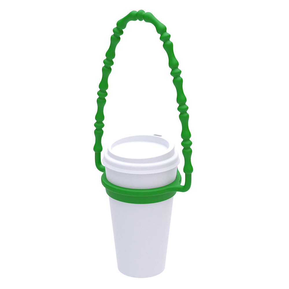 2 Pcs Green Frog Adorable Animal Silicone Cup Carrier - Portable Reusable Handle for Water Cup(cup not included) Tristar Online