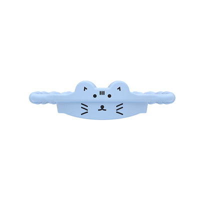 2 Pcs Blue Cat Adorable Animal Silicone Cup Carrier - Portable Reusable Handle for Water Cup(cup not included) Tristar Online