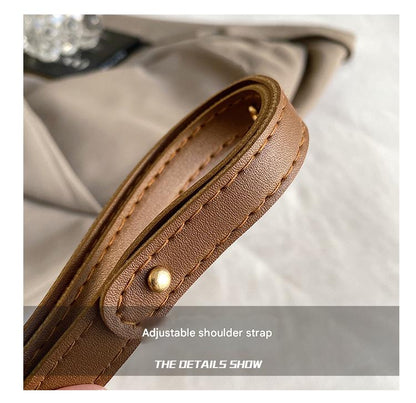 White and Brown Chic PU Leather Crossbody Bag with Cute Bear Charm - Adjustable Strap Shoulder Purse Tristar Online