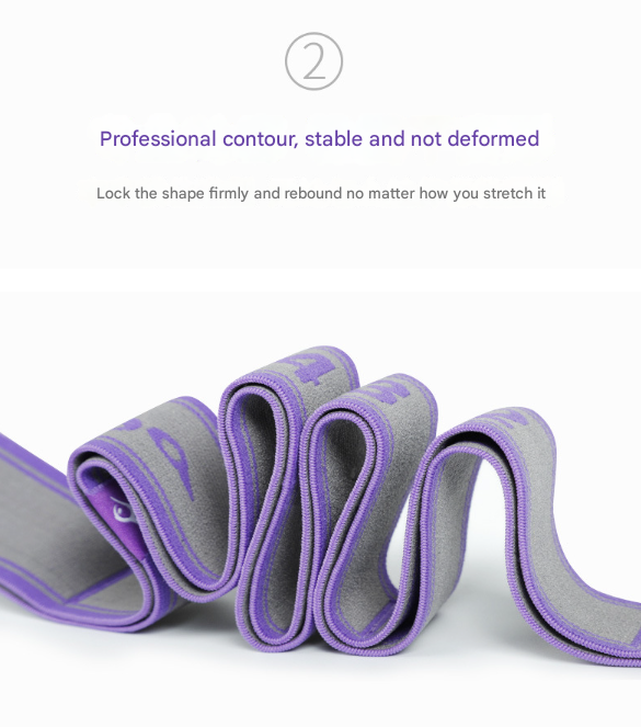 Blue and Purple 9-Loop Yoga Stretch Strap - Numbered Band for Flexibility and Physical Therapy Tristar Online