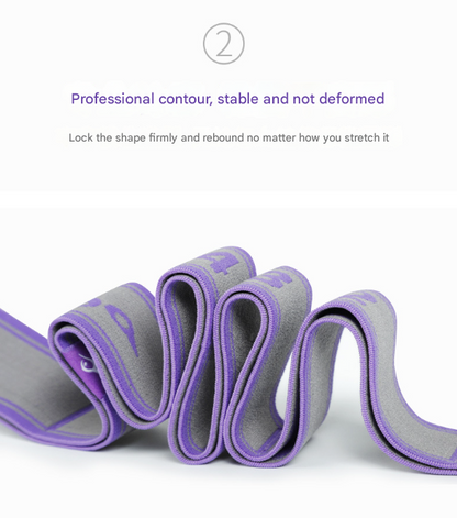 Blue and Purple 9-Loop Yoga Stretch Strap - Numbered Band for Flexibility and Physical Therapy Tristar Online