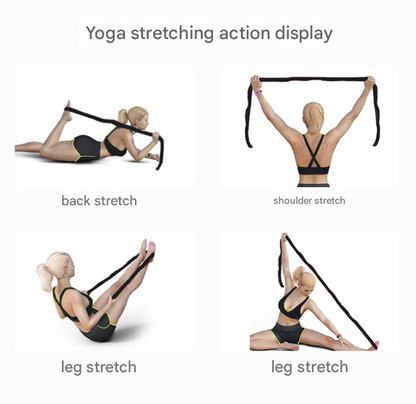 Blue and Purple 9-Loop Yoga Stretch Strap - Numbered Band for Flexibility and Physical Therapy Tristar Online