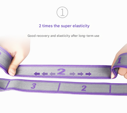 Pink 9-Loop Yoga Stretch Strap - Numbered Band for Flexibility and Physical Therapy Tristar Online