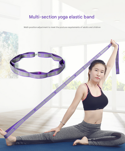 Purple 9-Loop Yoga Stretch Strap - Numbered Band for Flexibility and Physical Therapy Tristar Online