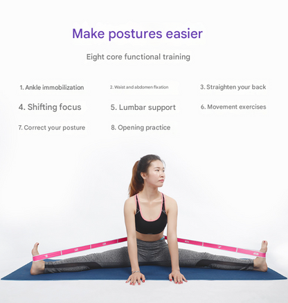Purple 9-Loop Yoga Stretch Strap - Numbered Band for Flexibility and Physical Therapy Tristar Online