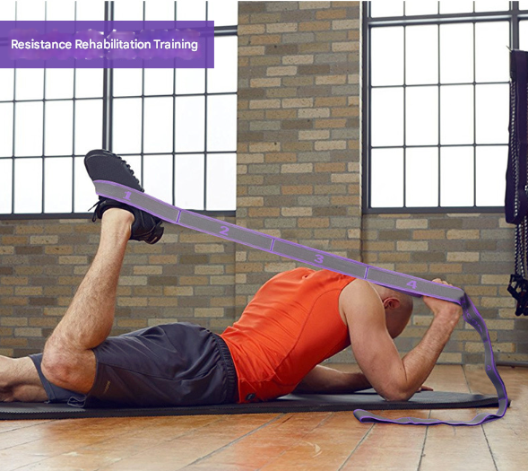 Purple 9-Loop Yoga Stretch Strap - Numbered Band for Flexibility and Physical Therapy Tristar Online