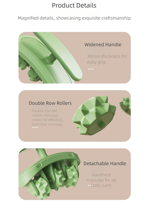 Green Removable Adjustable Wrap-Around Muscle Roller - 11-Wheel Deep Tissue Massager for Legs, Arms & Body Tristar Online