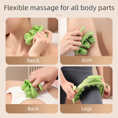 Green Removable Adjustable Wrap-Around Muscle Roller - 11-Wheel Deep Tissue Massager for Legs, Arms & Body Tristar Online