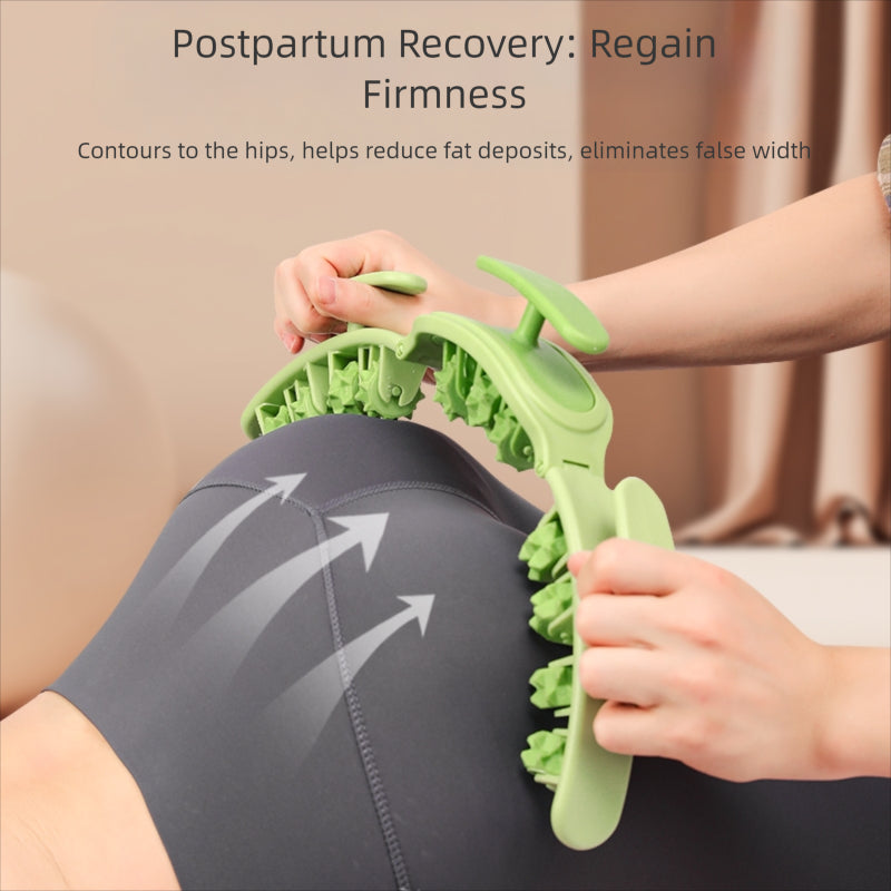 Green and White Removable Adjustable Wrap-Around Muscle Roller - 11-Wheel Deep Tissue Massager for Legs, Arms & Body Tristar Online