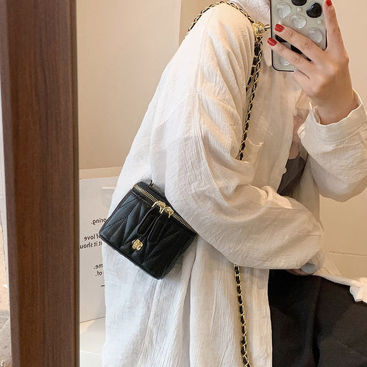 Black Chic Quilted Mini Box Crossbody Bag - Luxury Style Chain Purse for Women Tristar Online