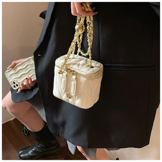 Beige Chic Quilted Mini Box Crossbody Bag - Luxury Style Chain Purse for Women Tristar Online