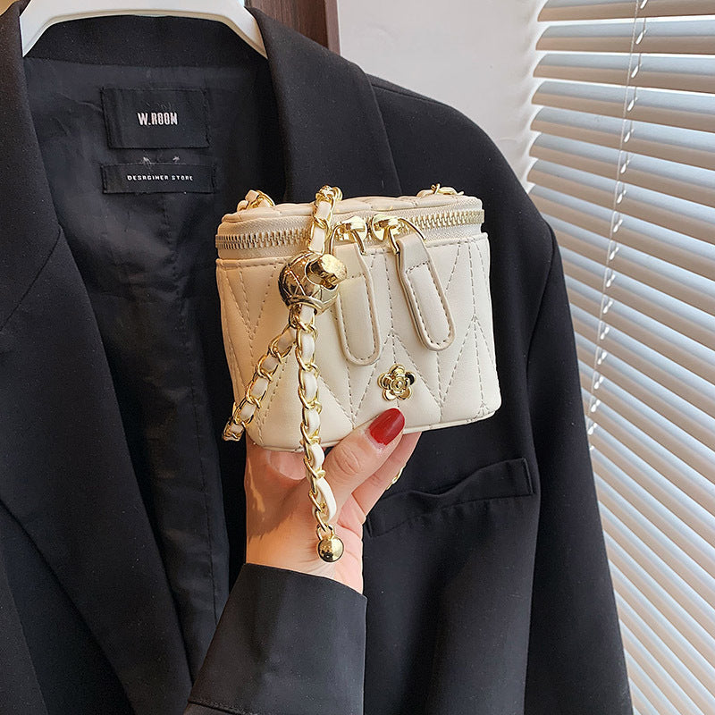Beige Chic Quilted Mini Box Crossbody Bag - Luxury Style Chain Purse for Women Tristar Online