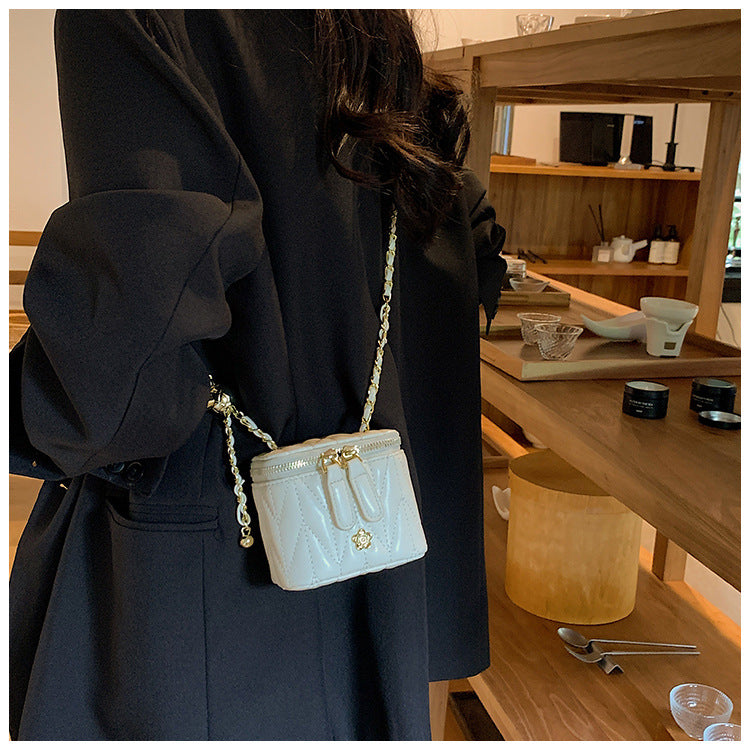 Beige Chic Quilted Mini Box Crossbody Bag - Luxury Style Chain Purse for Women Tristar Online