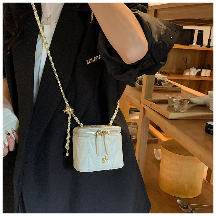 Beige Chic Quilted Mini Box Crossbody Bag - Luxury Style Chain Purse for Women Tristar Online