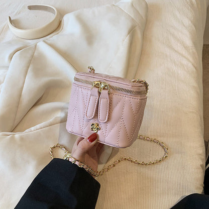Pink Chic Quilted Mini Box Crossbody Bag - Luxury Style Chain Purse for Women Tristar Online