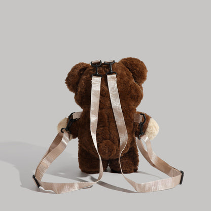 Brown Bear Cute Plush Teddy Bear Backpack Stuffed Animal Rucksack Convertible Shoulder Bag for Girls and Teens Brown Novelty Gift Tristar Online