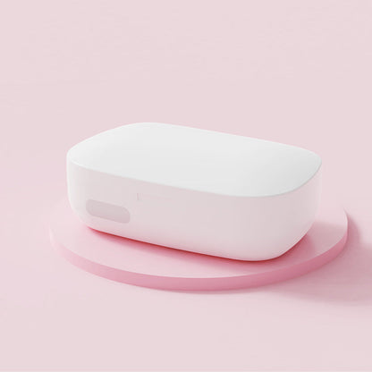 White  Ultrasonic Contact Lens Cleaner Machine Automatic Washer Case with UV Light LED Display 4 Timer Modes Type-C Rechargeable Portable for Travel Tristar Online