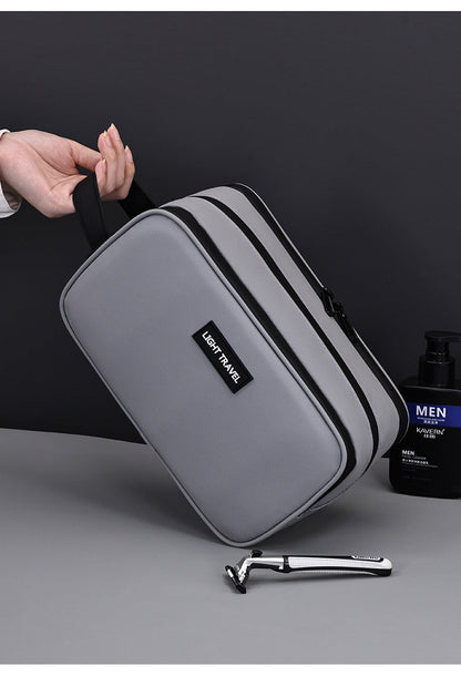 Large Waterproof Men's Toiletry Bag 3-Layer Travel Dopp Kit with Wet Dry Separation Portable Shower Organiser for Gym Business & Holiday Grey Tristar Online