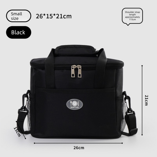 Insulated Lunch Bag Thermal Cooler Tote with Adjustable Shoulder Strap Waterproof Lining for Work School & Picnics Black Small Tristar Online