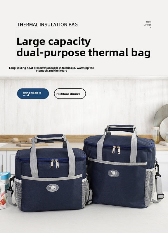 Large Insulated Cooler Bag Thermal Lunch Tote 16L Capacity with Adjustable Shoulder Strap for Picnics Camping & Work Navy Blue Tristar Online