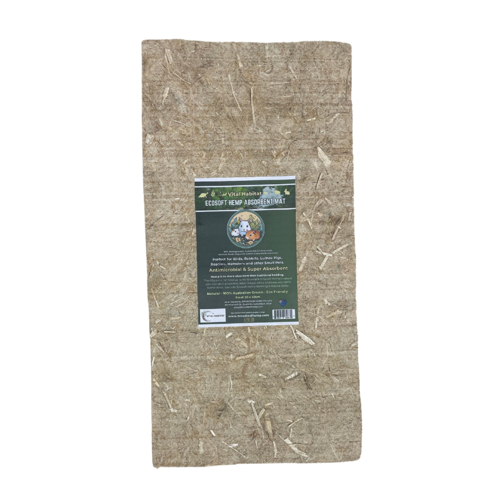 Ecosoft - Natural Hemp Super Absorbent Nest Mat | Small (20x40cm) | 2 Pack + Free Shipping Tristar Online