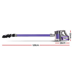 Devanti Stick Vacuum Cleaner Cordless Roller Brush 150W Purple