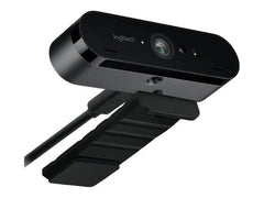 Logitech BRIO 4K Ultra HD Webcam HDR RightLight3 5xHD Zoom Auto Focus Infrared Sensor Video Conferencing Streaming Recording Windows Hello Security