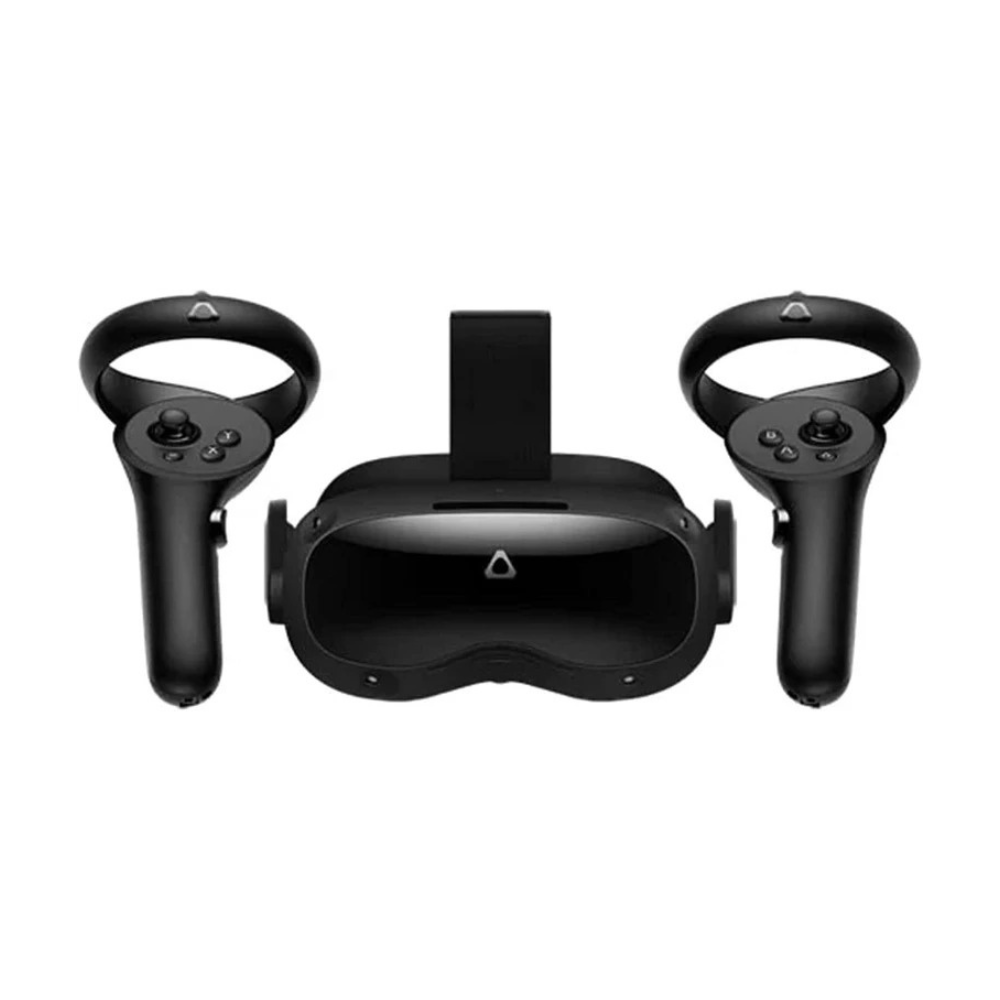 Side-angle view of HTC Vive Focus 3 showing headset frame and strap design