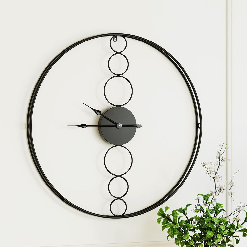 Artiss 75cm Wall Clock Large No Numeral Round Black Tristar Online