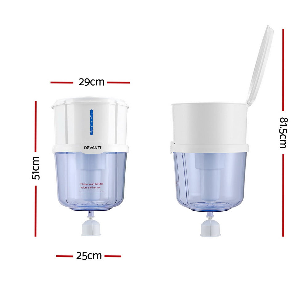 Devanti Water Cooler Dispenser 15L Filter Bottle Tristar Online