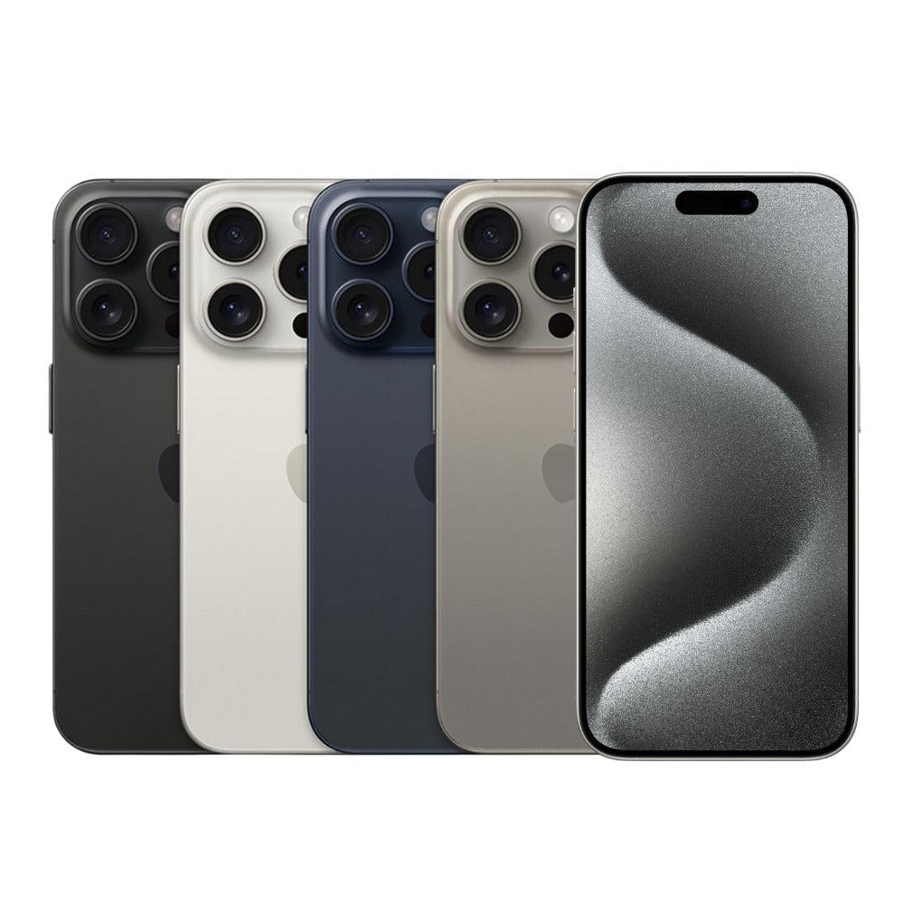 Apple iPhone 15 Pro - 128GB / 256GB / 512GB / 1TB - Black, White, Blue, Natural Titanium With 100% battery - Pristine - Refurbished Apple