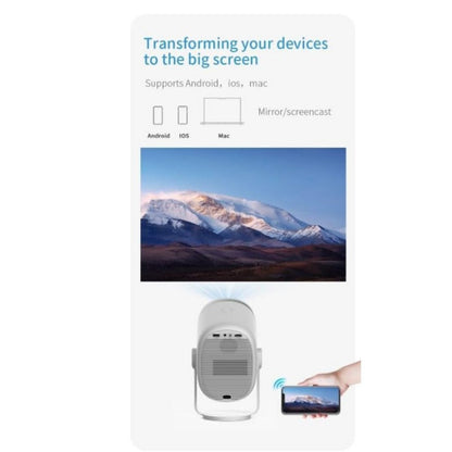 ZENTUS projector front view with soft lighting, lens clear