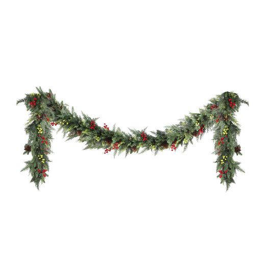 Jingle Jollys 3M Christmas Garland Pre-lit LED with Pine Cones Xmas Decor Green Tristar Online