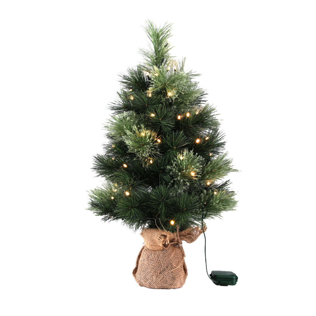 Jingle Jollys Christmas Tree 60CM Mini Tabletop 8 Light Modes Timer Xmas Tree Tristar Online