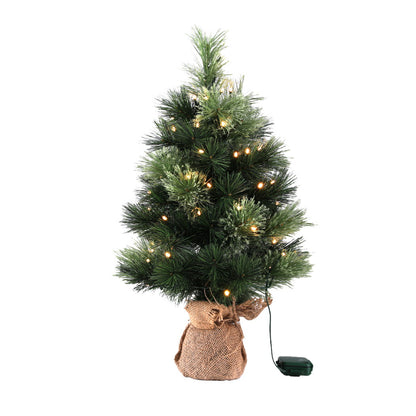 Jingle Jollys Christmas Tree 60CM Mini Tabletop 8 Light Modes Timer Xmas Tree Tristar Online
