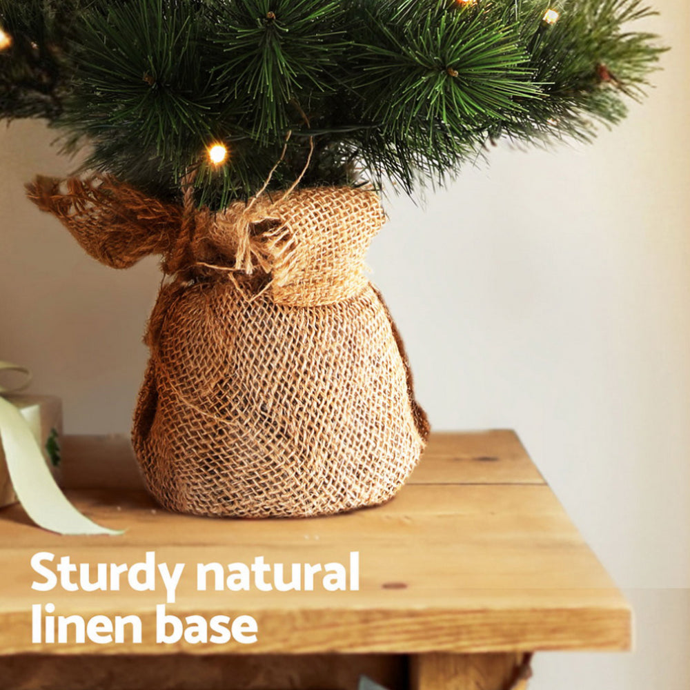 Jingle Jollys Christmas Tree 60CM Mini Tabletop 8 Light Modes Timer Xmas Tree Tristar Online