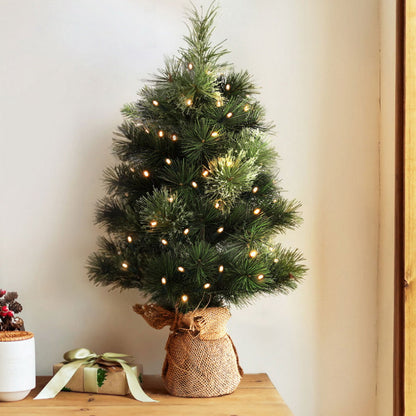 Jingle Jollys Christmas Tree 60CM Mini Tabletop 8 Light Modes Timer Xmas Tree Tristar Online