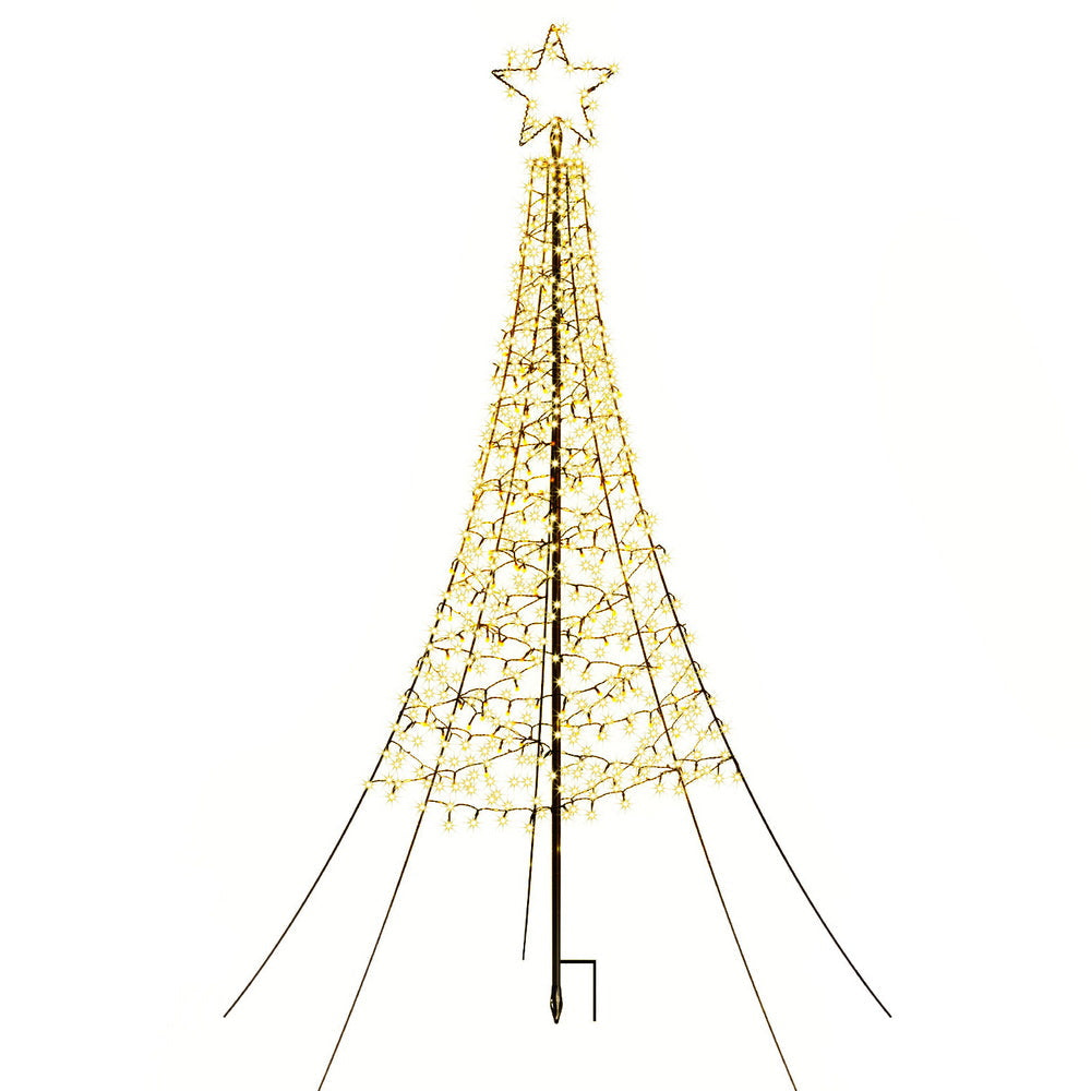 Jingle Jollys Solar Christmas Tree 2.1m 320 LED Net Lights Xmas Trees Decoration Tristar Online