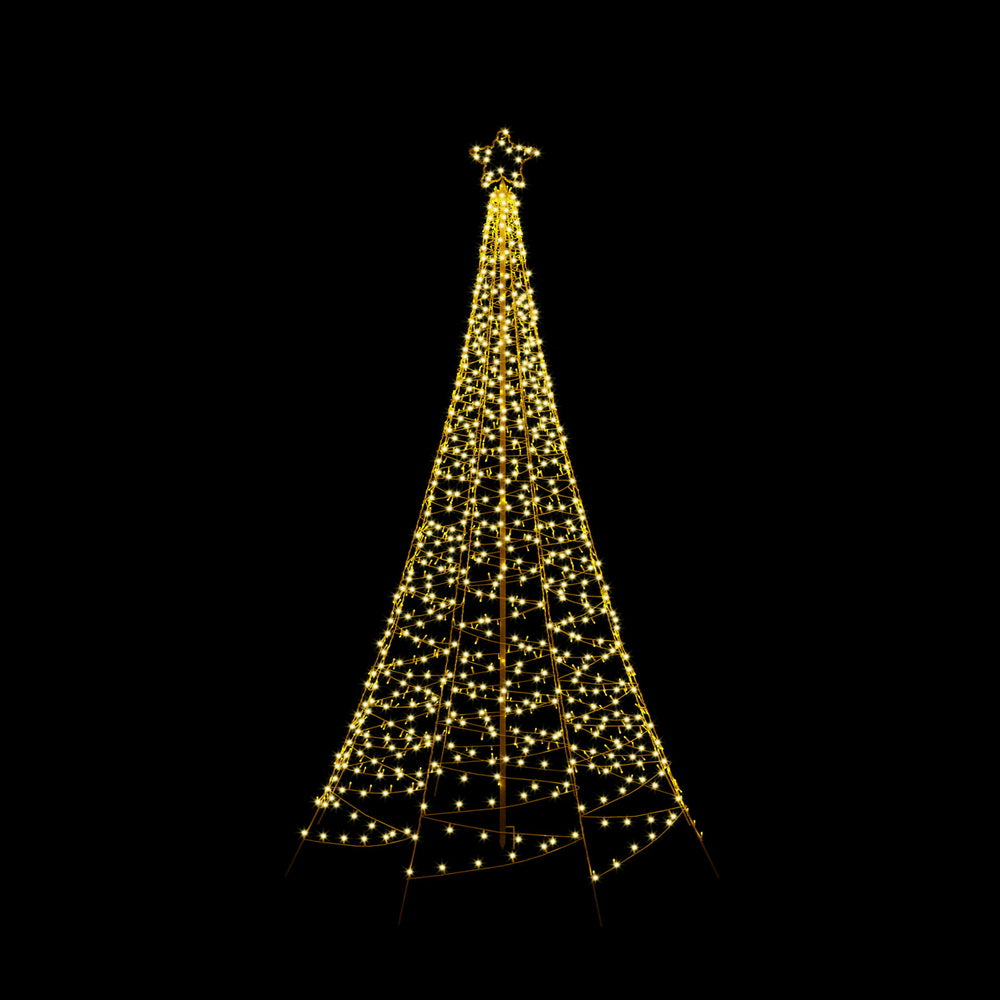 Jingle Jollys Solar Christmas Tree 2.1m 320 LED Net Lights Xmas Trees Decoration Tristar Online