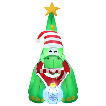 Jingle Jollys Christmas Inflatable Dinosaur 1.86M Height LED Decorations Illuminated Tristar Online