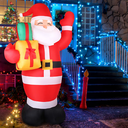 Jingle Jollys Christmas Inflatable Santa 2.4M Illuminated Decorations